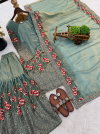 Green Colour Pure Fendy Silk With Heavy Embroidery Sequence Work Readymade Suits Nsr 887